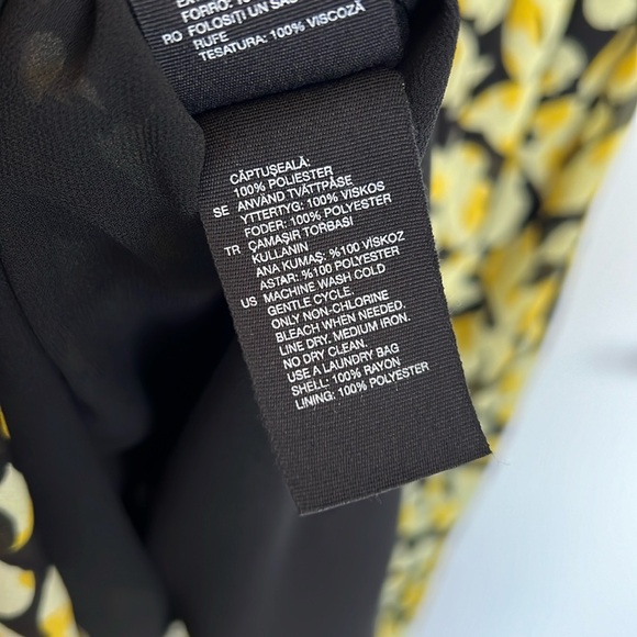 & Other Stories yellow/black midi dress - Picture 6 of 6
